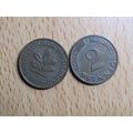 1960f 2 Pfennig Germany Coin