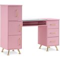 Barberpub Manicure Table, Nail Makeup Desk with...