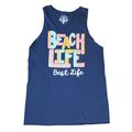 Love & Pineapples Beach Life Tank Top S Navy Bl...