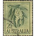 AUSTRALIA, FLOWER, Black Wattle, green on yello...