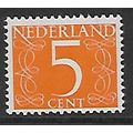 NETHERLANDS 1946 NUMERAL 5c ORANGE SG 639a M / ...