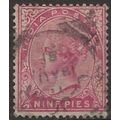 India 1882 SG86 9 Pies Rose Wmk Star Good/FIne ...