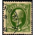 Sverige Sweden 1891 King Oscar II 5ore Used Stamp.