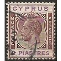 Cyprus 1924 SG114 12pi Chestnut & Black Fine Us...