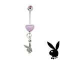 Playboy Body Jewelry Heart Belly Dangle Ring Cu...