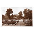 R.P. POSTCARD OF ABBEY GARDENS & CATHEDRAL CHUR...