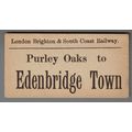 LONDON BRIGHTON & SOUTH COAST RLY LUGGAGE LABEL...