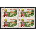 New Zealand Girl feeding Lamb Block of 4 1975 M...