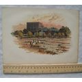 Vintage: coloured engraving - Norwich Castle