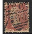 GB 1858 QUEEN VICTORIA 1d RED PLATE 159 USED SG...