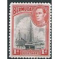 Bermuda 1938 SG110 1d Black & Red Mounted Mint ...