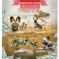 UGANDA 2013 SHEET MNH WILDLIFE WILD DOGS WILDE ...