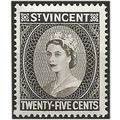 St Vincent 1955 SG197 25c Black-Brown Unmounted...