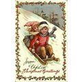 Art CHRISTMAS GREETINGS Embossed Tuck Oilette P...