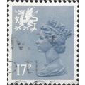WALES, QE II, Machin, blue grey 1984, 17p