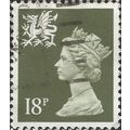WALES, QE II, Machin, olive-grey 1987, 18p