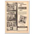 FISHER RADIO CORP 1961 Decorate music stereo co...