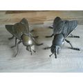 Two Vintage French Metal Fly Ashtrays