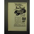 1950 Bon Vivant Lobster Bisque Ad - Delectable is the word for Bon Vivant