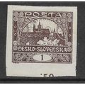 CZECHOSLOVAKIA 1919 1H BROWN H RADCANY PRAGUE I...