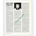Tony Pond Rally Driver - 1976 Article