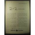 1953 General Electric Ad - 2+2 is less than enough