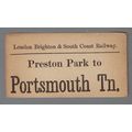 LONDON BRIGHTON & SOUTH COAST RLY LUGGAGE LABEL...