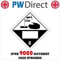 SIGN CORROSIVE 8 SPACE DETAILS BOX HA262 PERSON...