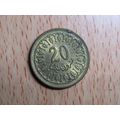 Tunisia 1960 20 Milimes Coin