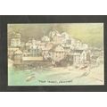 Postcard Cornwall Port Issac Watercolour by Dav...
