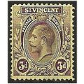 St Vincent 1926 SG135 3d Purple/Yellow Mounted ...
