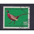 GERMANY 1965 CHILD WELFARE 15pf PHEASANT USED S...