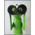 Frosch m.Fernglas Spanner Zaungucker Metall H51cm