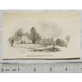 1860s engraving - Charlcote House from the Garden