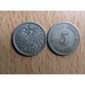 1908a 5 Pfennig Germany Empire Coin