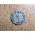 1910f 5 Pfennig Germany Empire Coin