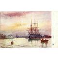 Postcard Painting "St Vincent Portsmouth"+ NEWP...