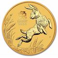 2023 Australia 1/10 oz Gold Lunar Rabbit BU (Se...