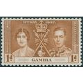 Gambia 1937 1d. yellow-brown Coronation SG147 u...