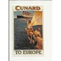 A Marine Art Postcard 1-23/20 CUNARD LINE To Eu...