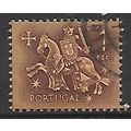 PORTUGAL 1953 1e BROWN ON PINK MEDIEVAL KNIGHT ...