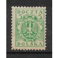 POLAND 1919 SOUTHERN POLAND 5H GREEN SG 69 M / ...