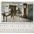 vintage postcard Interior of Burns Cottage