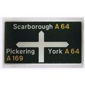 Scarborough York Transport Road Sign 1964 Londo...