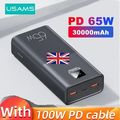 USAMS 65W Power Bank 30000mA Portable Battery C...
