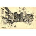 Westgate, Canterbury, Kent, Pen & Ink Sketch Po...