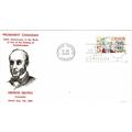 CANADA 1968 150TH BIRTH ANN GEORGE BROWN EMBOSS...
