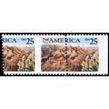 2512, Mint NH 25¢ Perf Shift Error Pair - Grand...