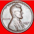 WOMAN PENNY (1909-1958): USA★1 CENT 1944S LINCO...