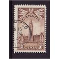 CANADA 1942 10c BROWN PARLIAMENT BUILDING SG 38...